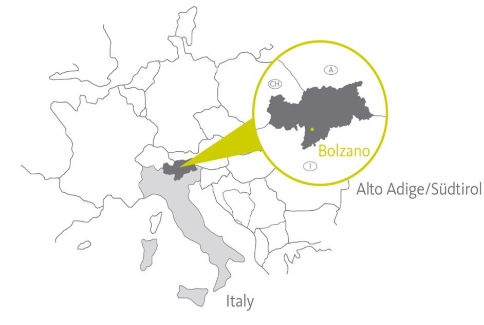 Map of Alto Adige